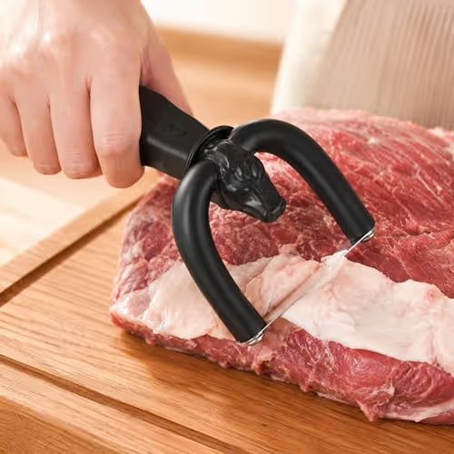 Handheld fat trimmer meat preparation