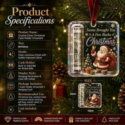 🔥LAST DAY 50% OFF - 🎄Christmas Cash Gift Ornament- Make Cash Feel Like A Real Christmas Gift💵