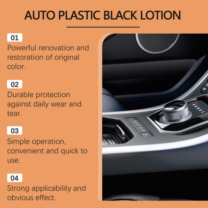 Bestjas Car Plastic Restorer Back To Black Gloss Car Cleaning Products Plastic Leather Restore Auto Polish and Repair Coating Renovator 100ml