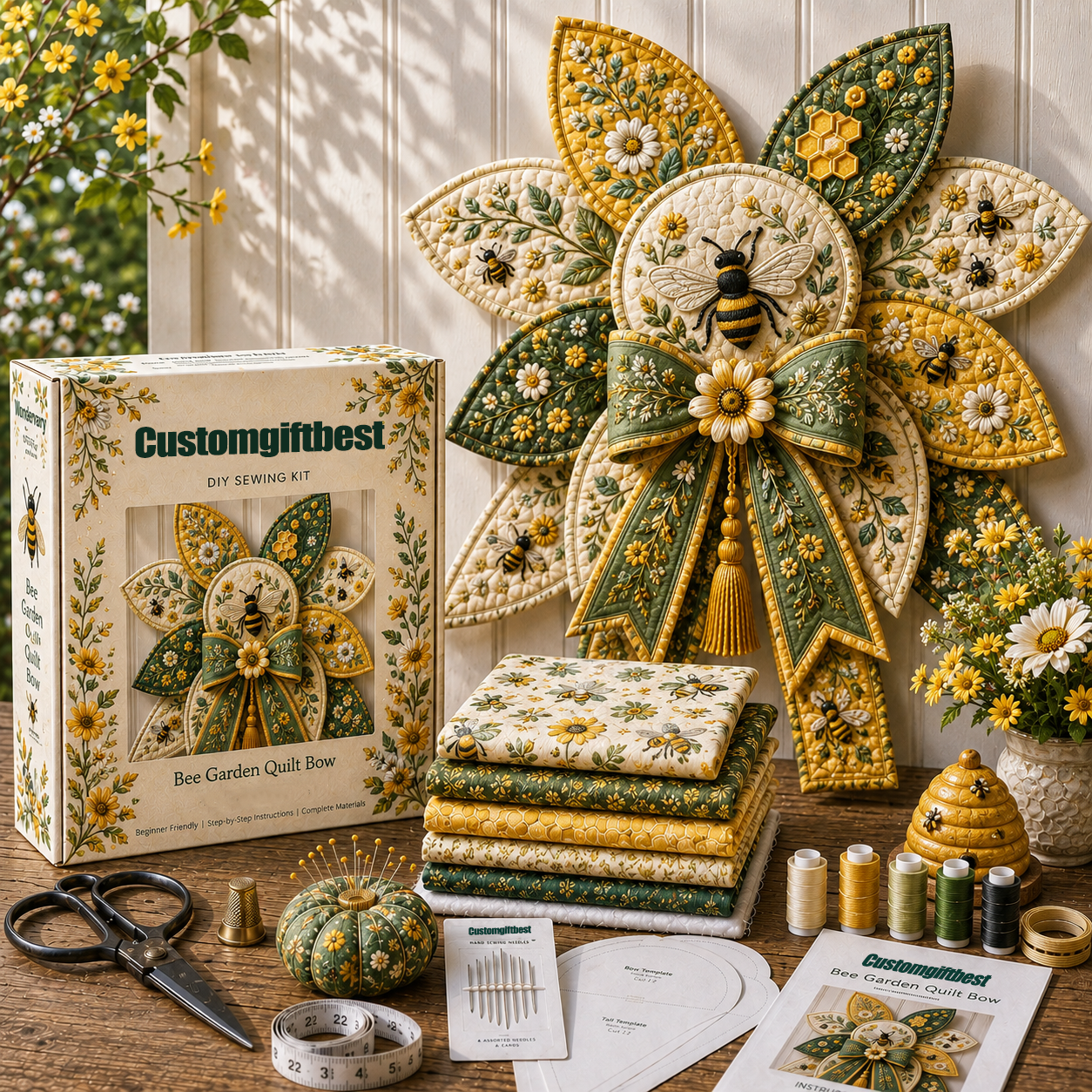 Garden Quilt Bow DIY Sewing Kit