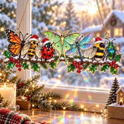✨ Whimsical Winter Suncatchers(11 types) | Shatterproof "Stained-Glass" Window Hangings 🎄