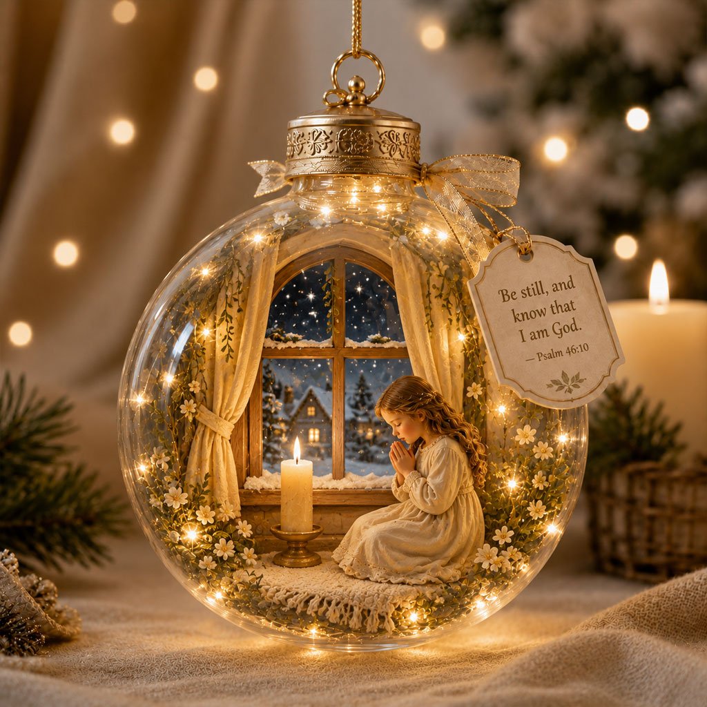 Illuminated Christian Scripture Keepsake Ornaments