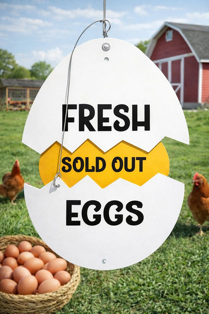 🥚Vintage Farm Fresh Eggs Wood Sign - Rustic Coop & Market Decor🏠🐔