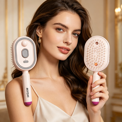 Electric spray airbag detangling comb, anti-static massage comb-Rosemary hair oil included