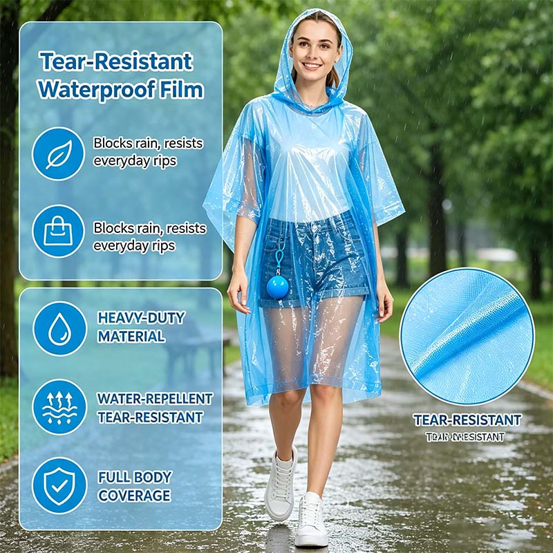 ☔ Portable Compact Raincoat – Pocket Emergency Rain Poncho🛒