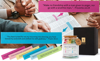 ✝️ Bible Verse Jar • Divine Encouragement for Every Moment ✨ Handmade 90 Day Bible Verses Jar
