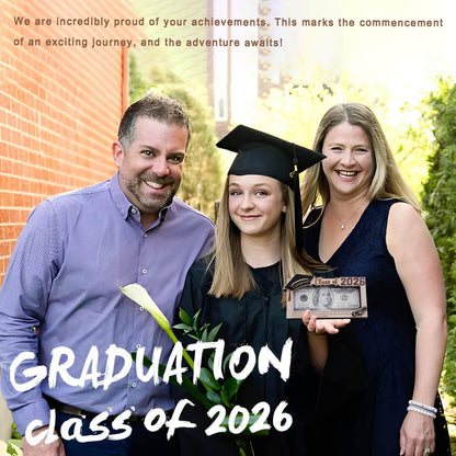 🎓Class of 2026 Graduation Wooden Money Holder for Cash & Gift Cards 🎁