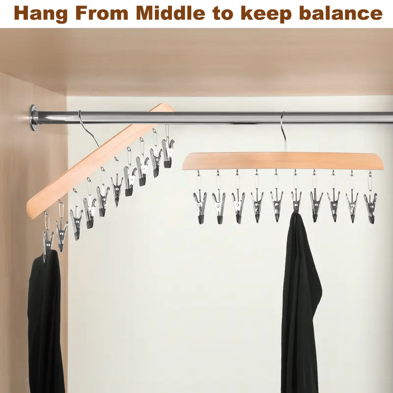🔥Last Day 49%OFF🔥Closet Organizer with 10 Clips - Space Saving Hanging Closet Organizer