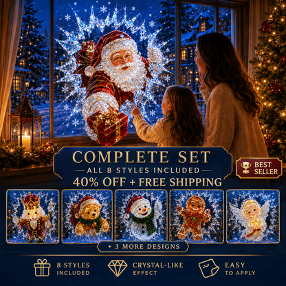 🔥Limited time 70% OFF -✨🎄Crystal Christmas Break-In Window Decal