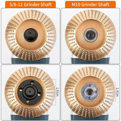 Wood Carving Disc Set for Angle Grinder 3Pcs, Grinding & Shaping Wheel for Wood Cutting, Durable Grinder Attachment Set