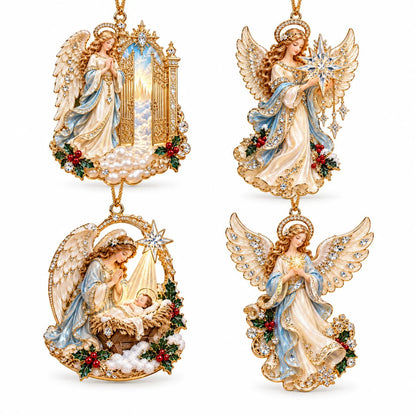 Heavenly Angel Christmas Ornament –  Crystal Star, Heaven’s Gate & Nativity Faith Keepsake Collection