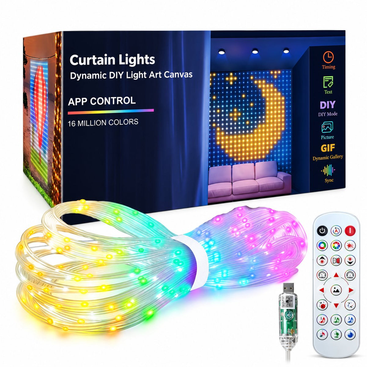 ✨ Turn Your Balcony Into A Giant LED Light Show! 🎄 Smart 400 LEDs Animated Mesh Screen 🎆📱