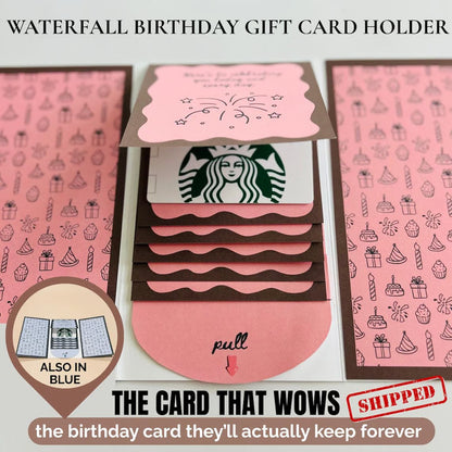 🎁LAST DAY 50% OFF - 🎂✨ Handmade Waterfall Birthday Gift Card Booklet💖