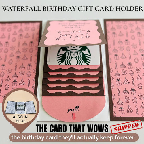 🎁LAST DAY 50% OFF - 🎂✨ Handmade Waterfall Birthday Gift Card Booklet💖