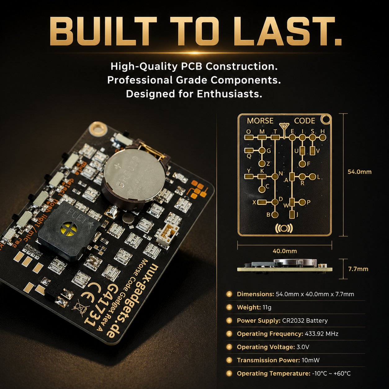 🎁Last Day 50% OFF -📟 Morse Code Trainer Card Pro (LED Edition)