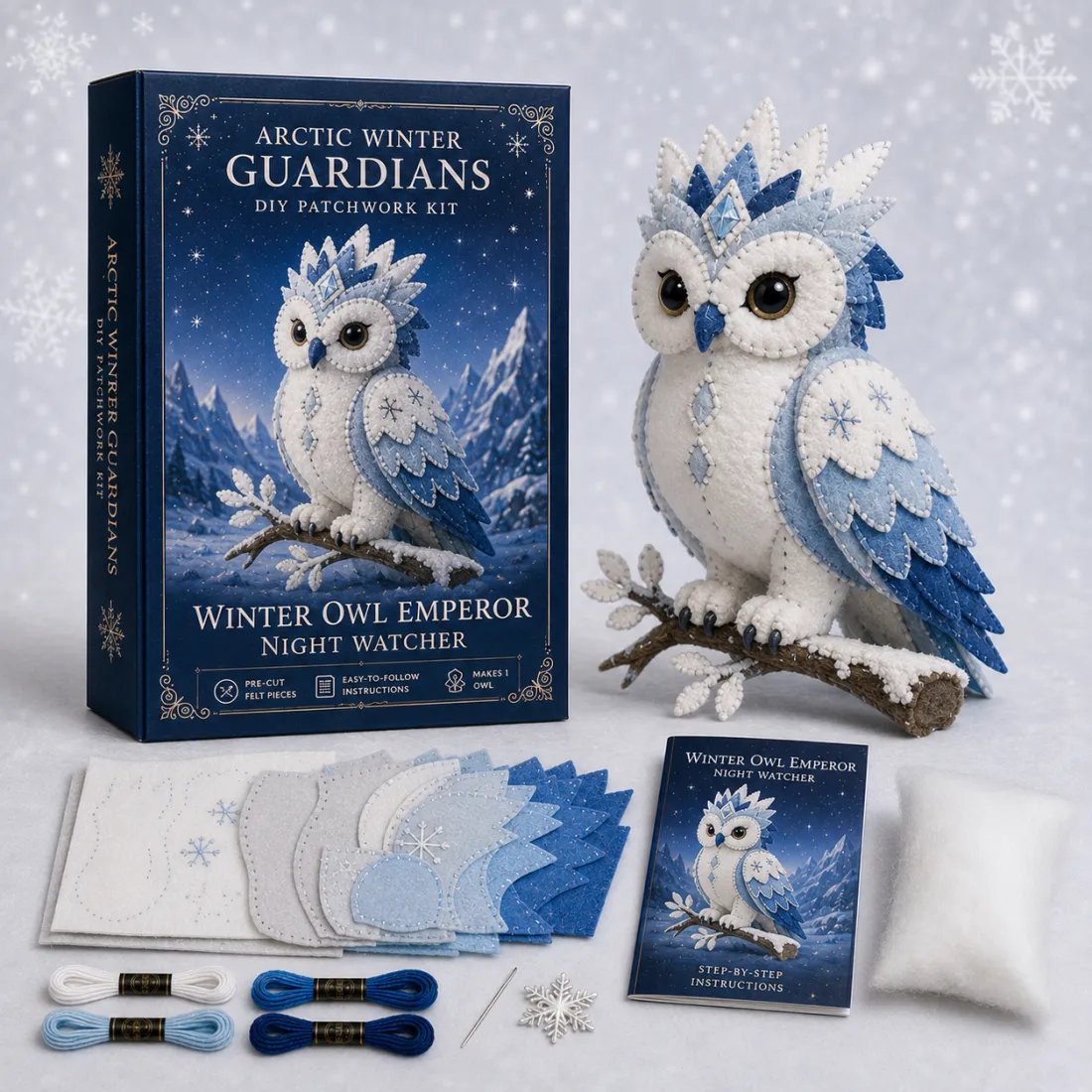 🏆Buy 2 Get 10%off &Free shipping🧵💙Arctic Winter Guardians DIY Patchwork Kit❄️