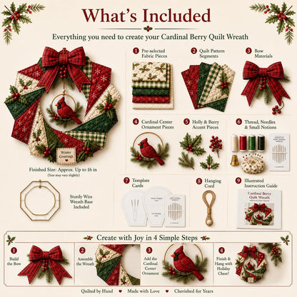 🔥LAST DAY 50% OFF - 🎄Christmas Fabric Wreath DIY Kit – A Keepsake You’ll Hang with Pride Year After Year💫
