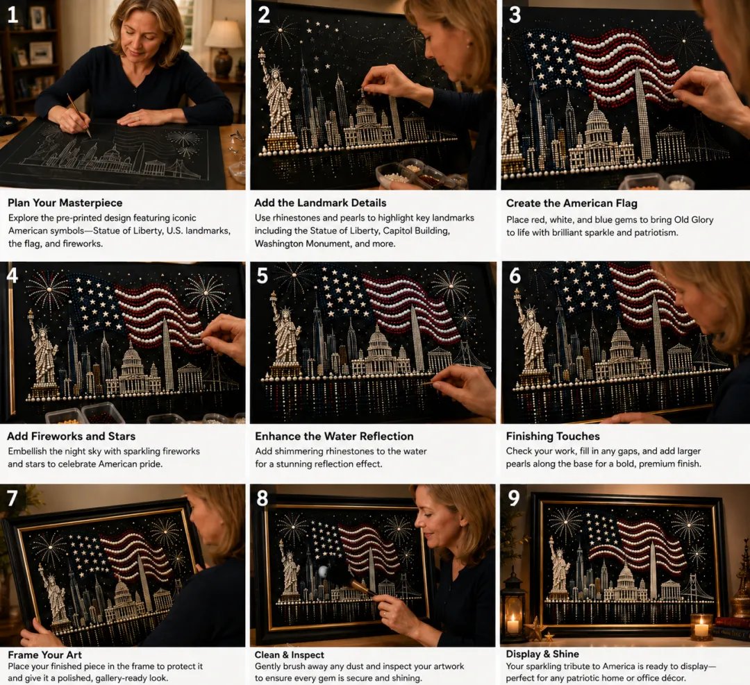 🔥Last Day 50% OFF🦅America 250th Anniversary Pearl Art Kit