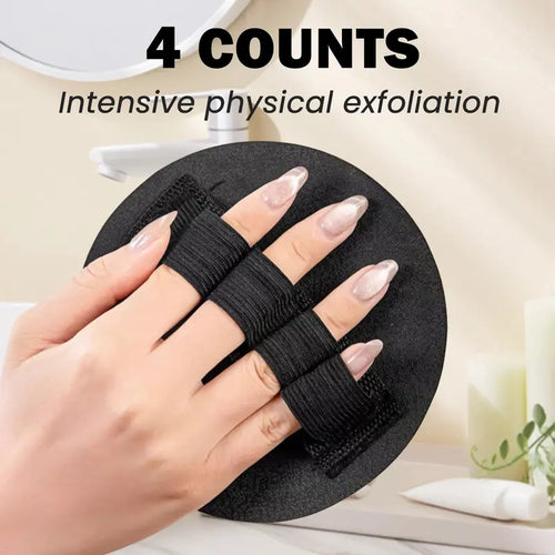4 Counts Soft Rubber Shower Scrubber for Efficient Cleansing Body