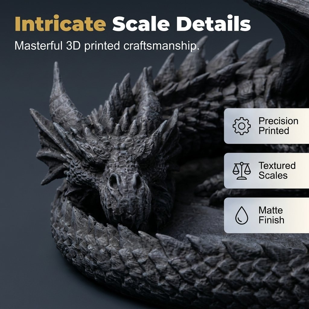 🐉 Dragon Guardian 3D Printed Jewelry Tray