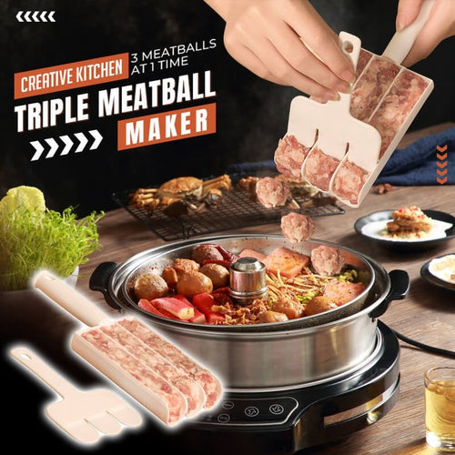 🔥49% OFF! Triple Meatball Maker – Shape 4 Perfect Meatballs at Once for Pasta, Soup & Hot Pot🛒