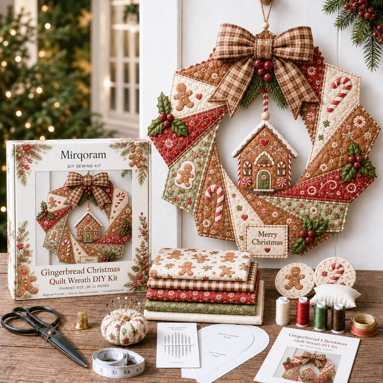 🔥LAST DAY 50% OFF - 🎄Christmas Fabric Wreath DIY Kit – A Keepsake You’ll Hang with Pride Year After Year💫