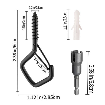 20PCS Windproof & Rust-Resistant🔧Safety Screw Durable Metal Ceiling Hook