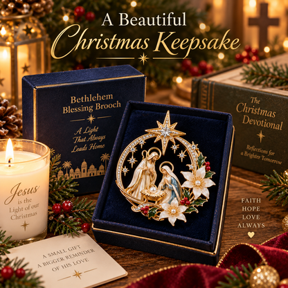 ✨Last Day 49% OFF✨ Bethlehem Star Blessing Brooch™ – Nativity Christmas Faith Gift