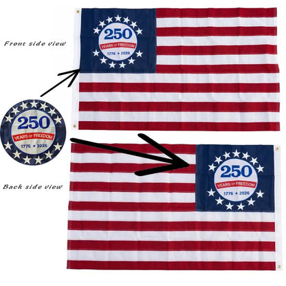 Last Day 49% OFF🔥250th Anniversary USA Commemorative Flag,Double-Sided Embroidered