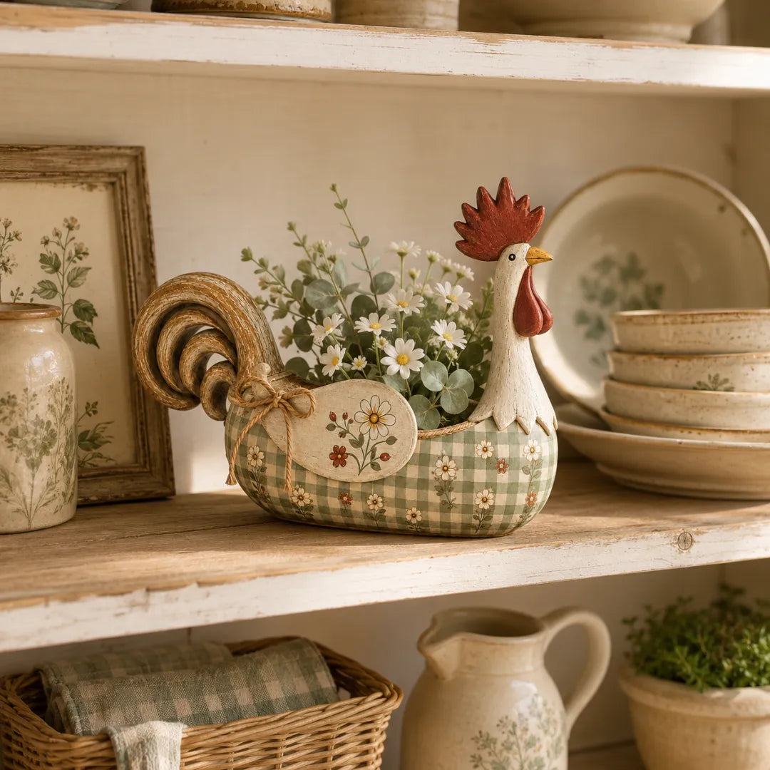 🔥Vintage Farmhouse Rooster Utensil Holder