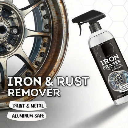 🚘✨️Iron Eraser Spray – 💪🏼Heavy-Duty Iron Remover For Wheel & Paint🏁 | Aluminum-Safe No Damage Restore Gloss✨