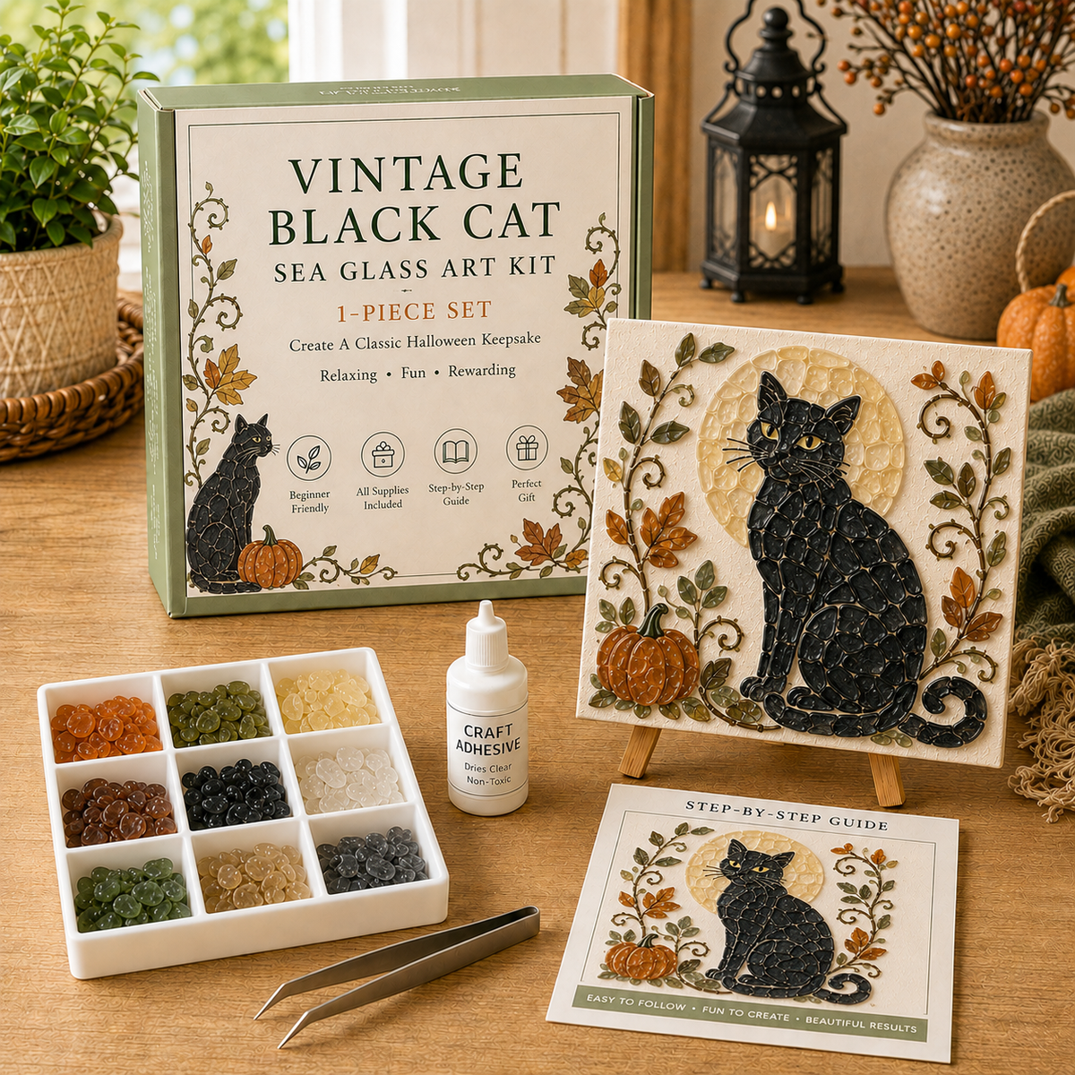 💥 Last Day 49% OFF – 🎃Halloween Sea Glass Art Kit