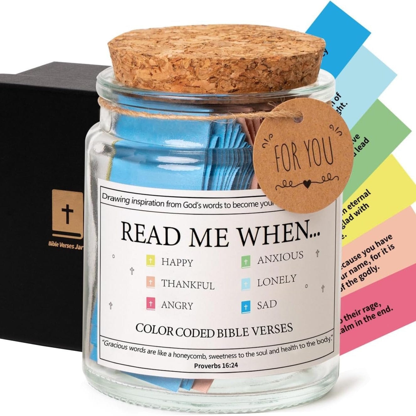 ✝️ Bible Verse Jar • Divine Encouragement for Every Moment ✨ Handmade 90 Day Bible Verses Jar