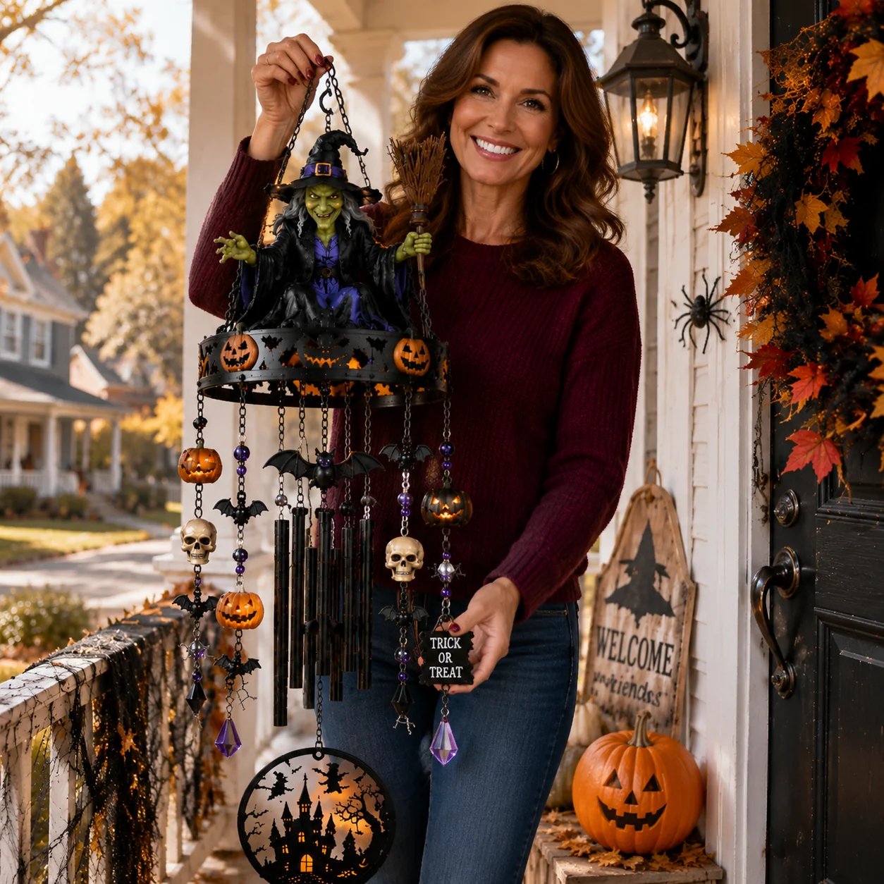 ✨2026 New High-Quality Fully Handmade Custom Witch-Themed Outdoor Wind Chime