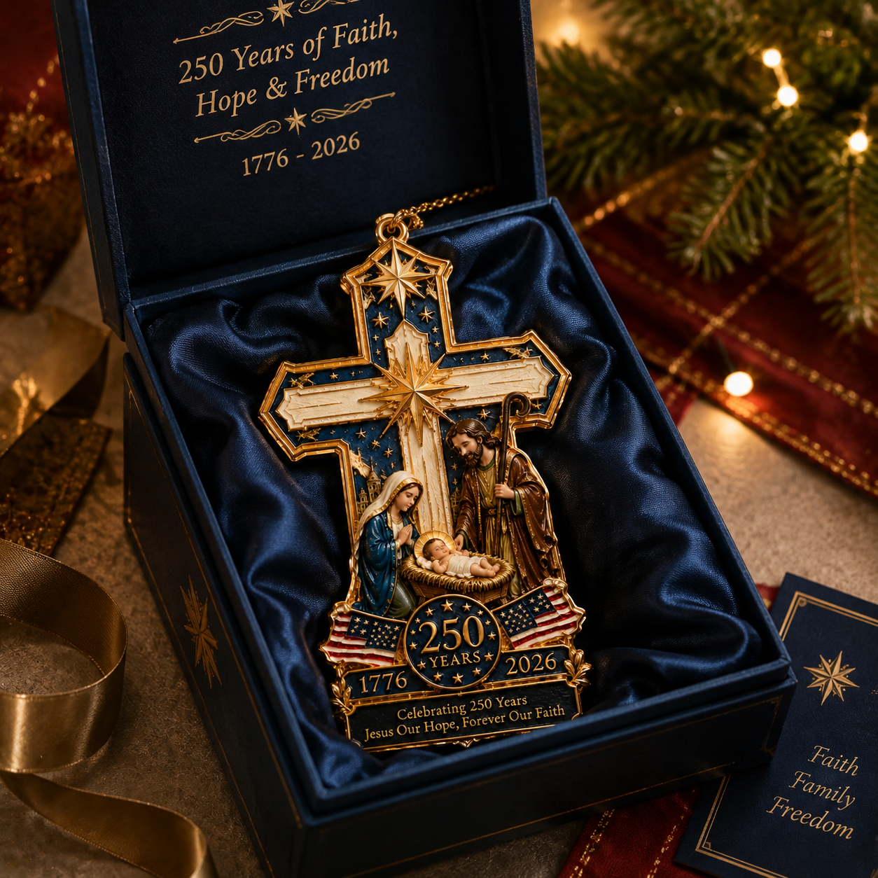 🔥Cross-Shaped Jesus Nativity Christmas Tree Ornament