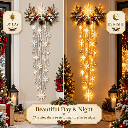 ✨ Christmas Robin Starfall Wall Light – Cozy Winter Holiday Decor 🎄