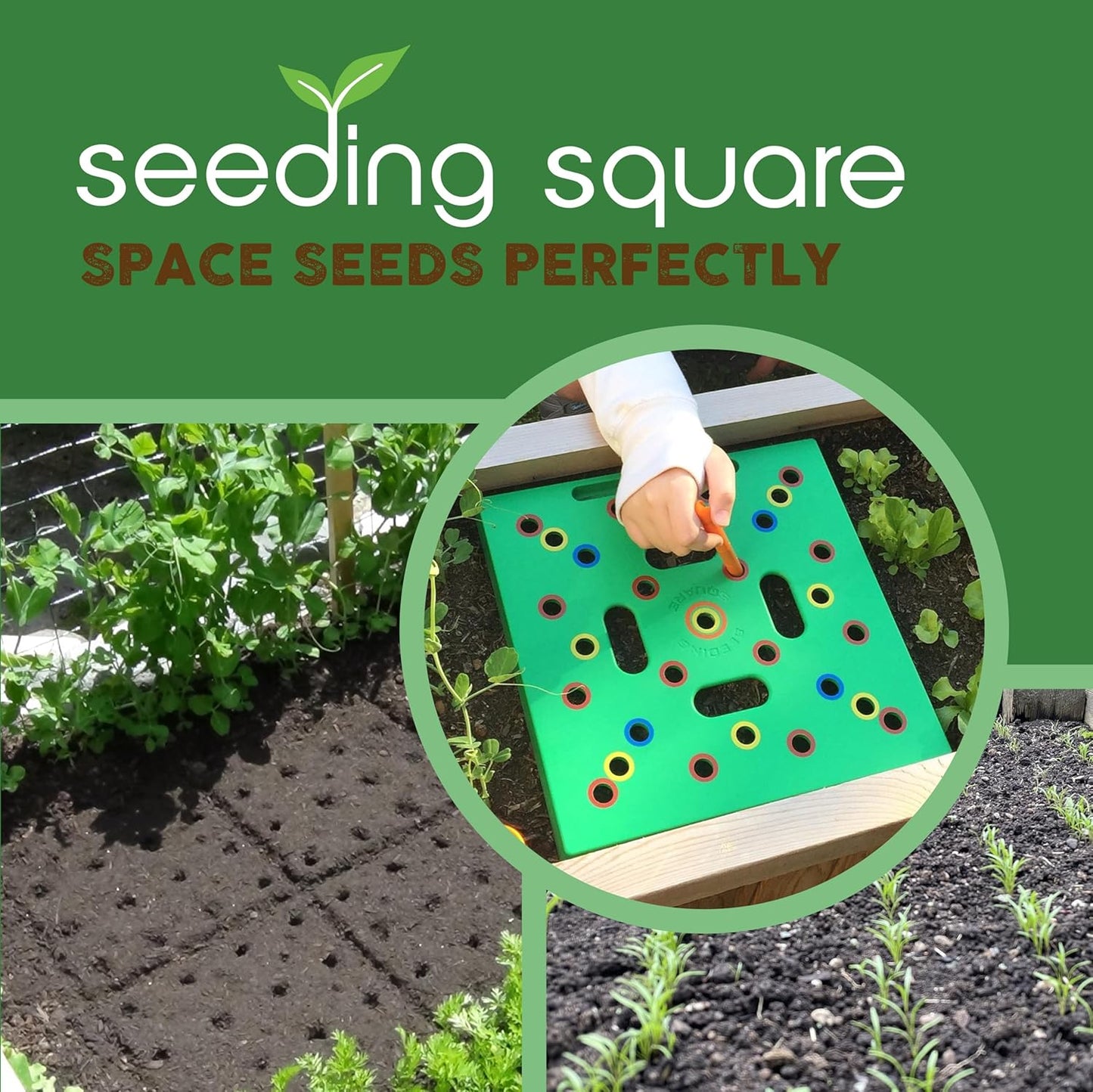 🌿 Seeding Square Garden Spacing Tool – Grow Bigger Harvests with Perfect Plant Spacing Every Time