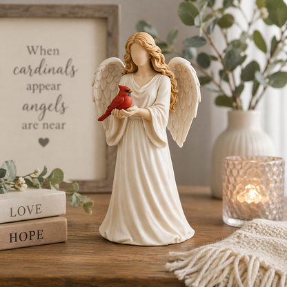 🔥Mother's Day Gift-Red Cardinal Bird Angel Figurine