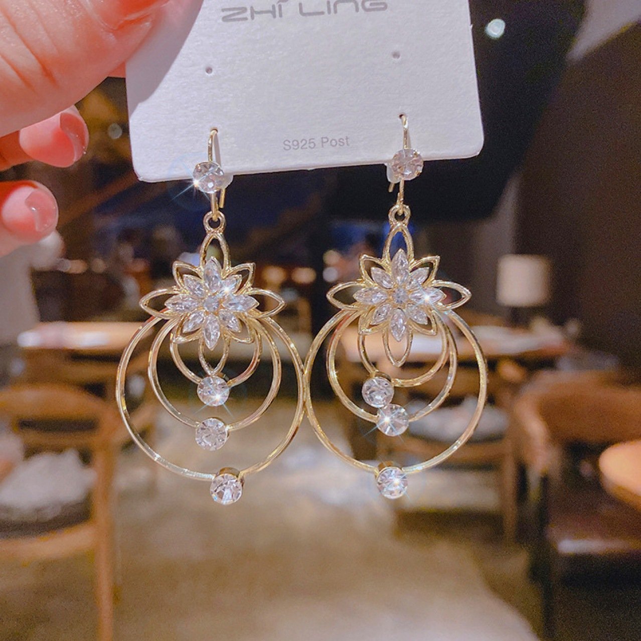 Mother's Day Gifts 2026 🔥Geometric multi-layered circle flower earrings