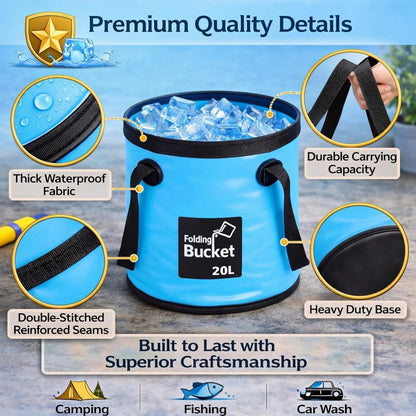 ⏰Limited Stock 60% OFF🧺💦🎣Portable Foldable Water Bucket - Perfect for Fishing, Camping, Traveling!!