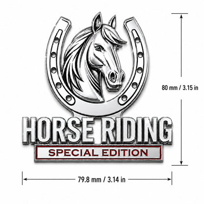 🐎 Horse Riding Special Edition 3D Chrome Metal Car Emblem