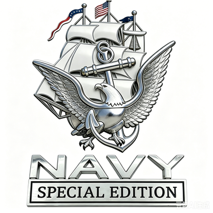 🔥 Father’s Day Sale -🎁U.S. Navy Special Edition Metal Vehicle Badge