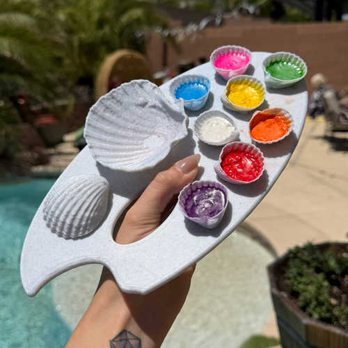 🐚🎨3D Printed Sea Shell Painting Palette