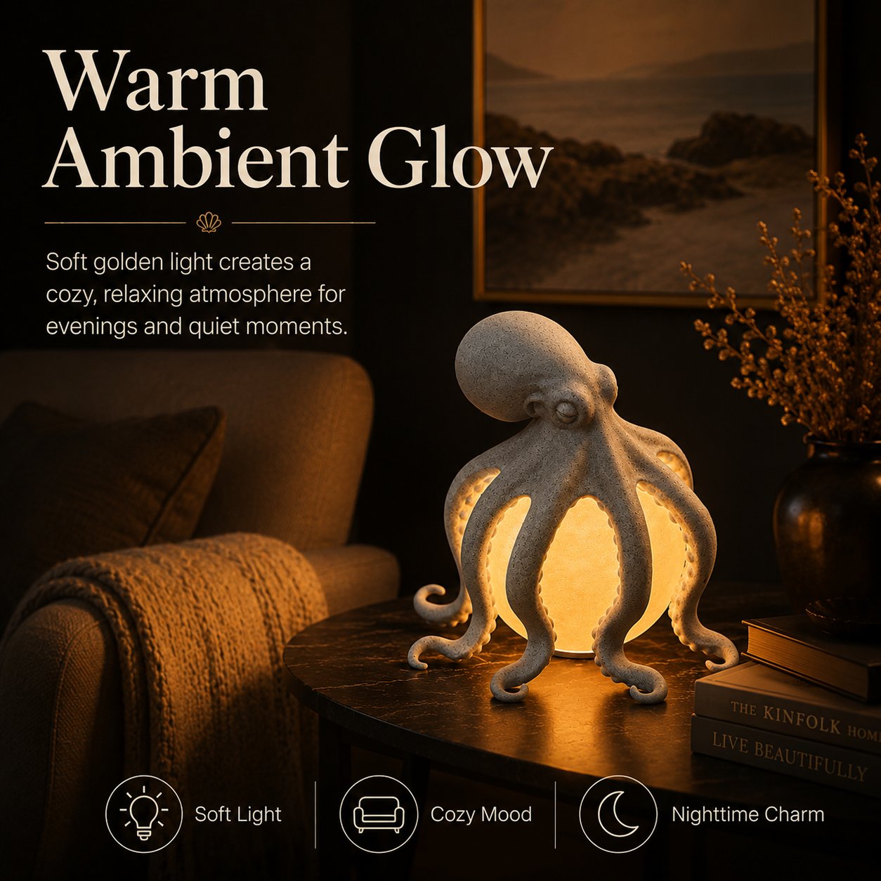 Last Day 49 % OFF✨Sculptural Ocean-Inspired Accent Light