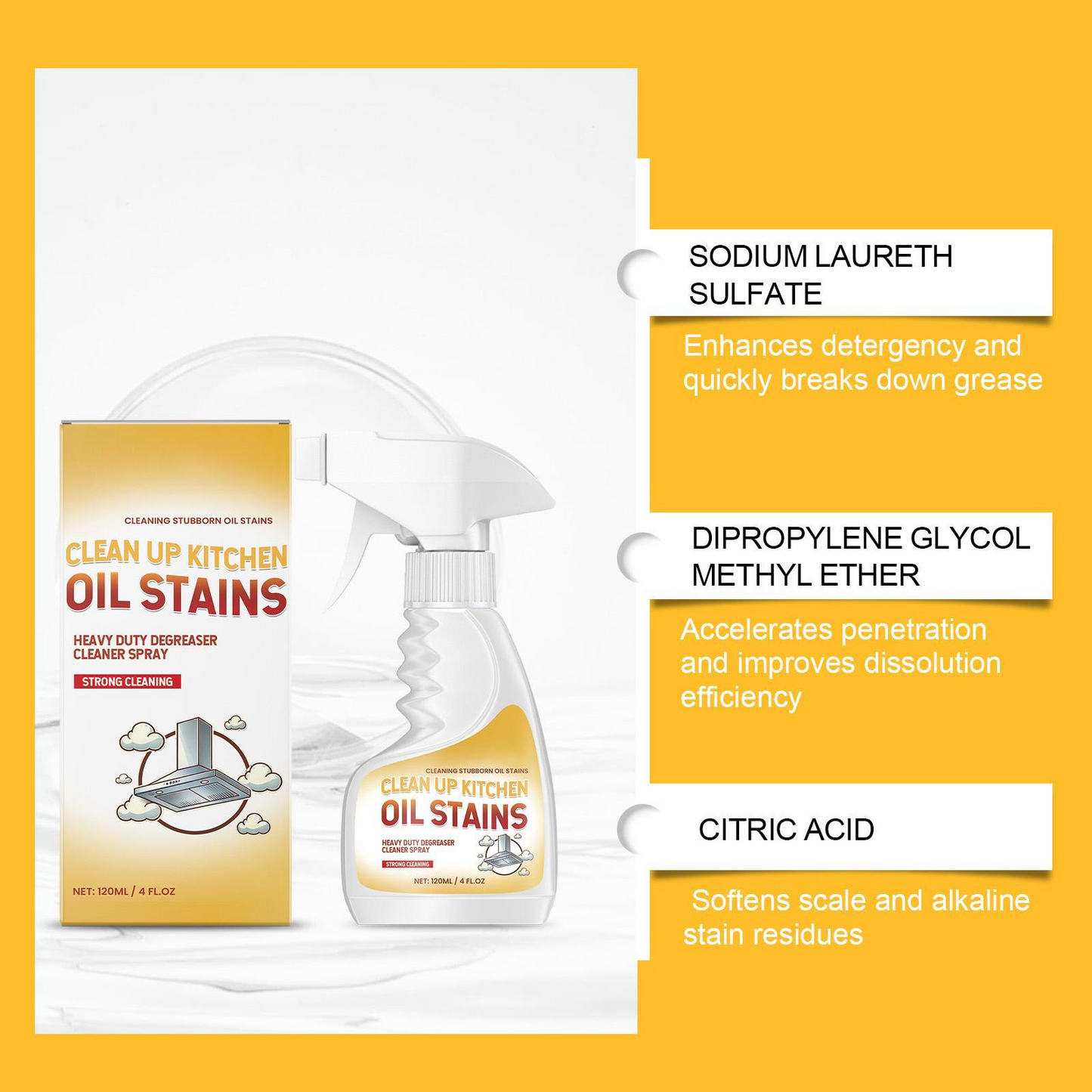 🧽50% OFF ✨Powerful Oil Removal Cleaning Spray Kitchen Heavy Oil Busters!