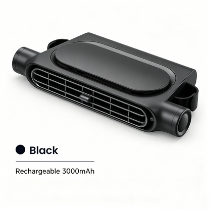 🚗💦Dual-Turbine Silent No-Blade Car Headrest Fan –Rechargeable, 3-Speed Adjustable Ventilation Cooling Fan