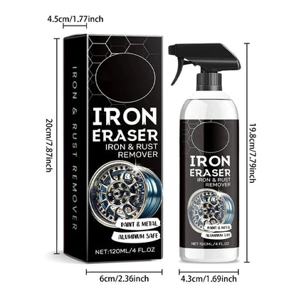 🚘✨️Iron Eraser Spray – 💪🏼Heavy-Duty Iron Remover For Wheel & Paint🏁 | Aluminum-Safe No Damage Restore Gloss✨