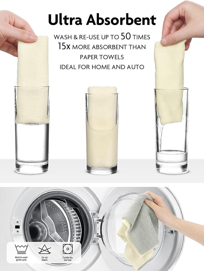 ♻️Reusable Microfiber Paper Towels Roll🧻  |