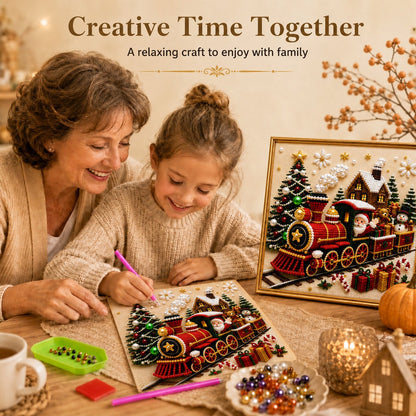 🎄Relaxing & Beginner-Friendly🎅 Premium 3D Pearl Christmas Wall Art Kit ⛄️❄️