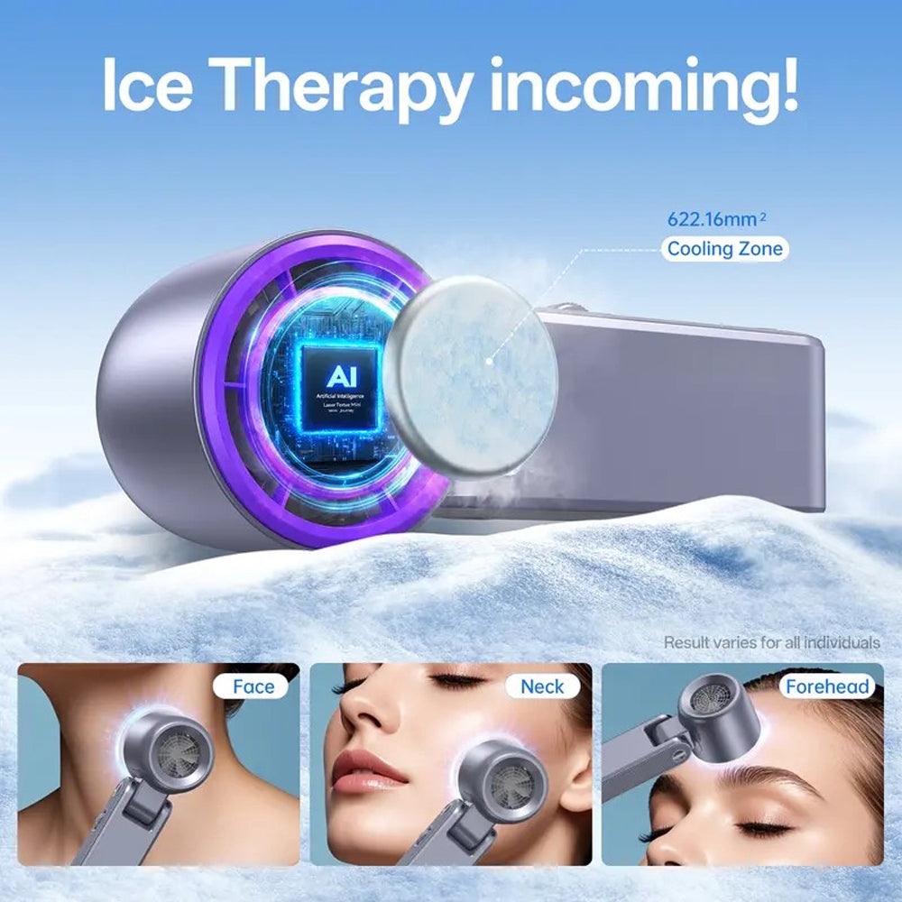 ❄️ Portable Handheld Cooler Fan | 100-Speed Ice Touch Cooling Beat the Heat Anywhere: 20°F Drop | 5500mAh Battery | 150° Foldable
